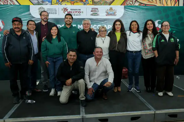 Conferencia de prensa con alcaldesa Xóchitl Flores y autoridades estatales en Nezahualcóyotl