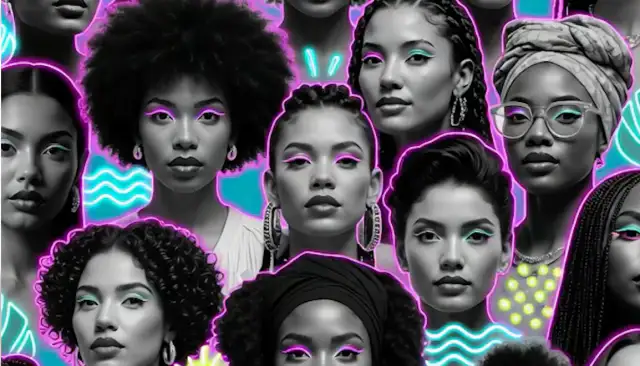 Mujeres afrodescendientes en una celebración cultural con vestimenta tradicional