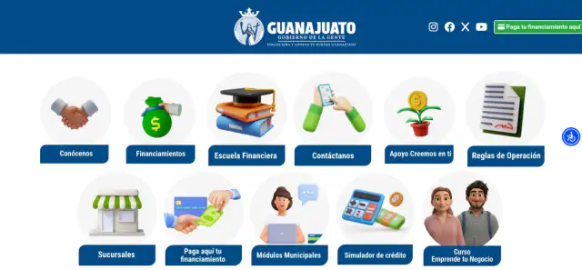 Persona usando una computadora para acceder a la plataforma digital de Tú Puedes Guanajuato