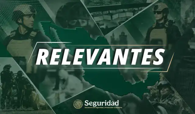 Elementos de seguridad durante un operativo en una calle de México