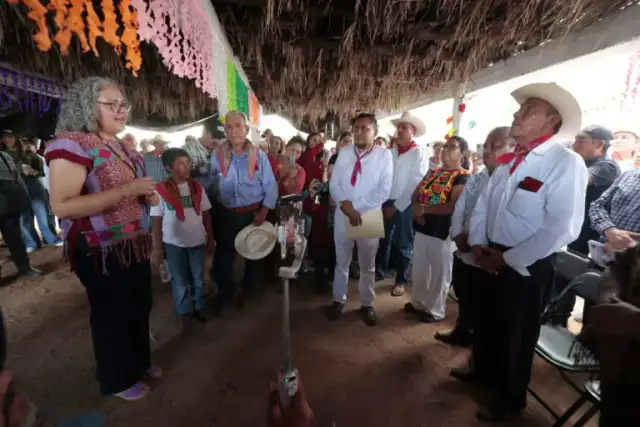 Ceremonia indígena en el Centro Ceremonial Virgen de Dolores en Sibirijoa, El Fuerte