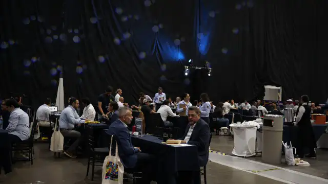 Empresarios guanajuatenses durante un encuentro de negocios con compradores internacionales
