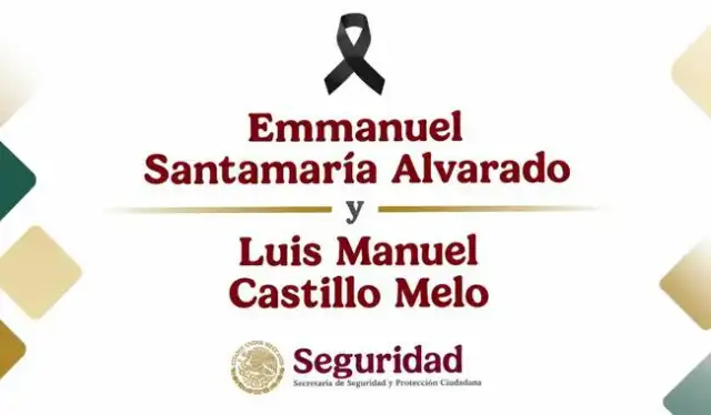 Ceremonia luctuosa con agentes de seguridad y familiares