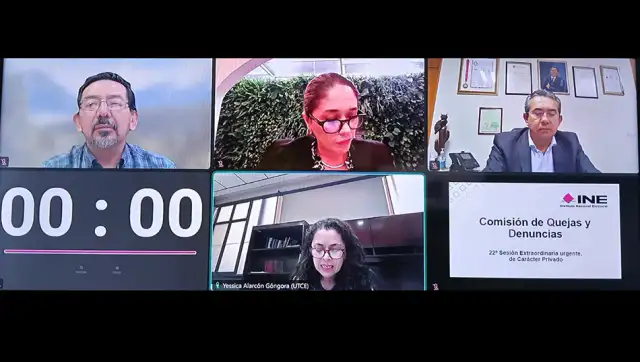 Sesión de la Comisión de Quejas y Denuncias del INE