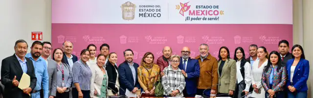 Reunión de autoridades para anunciar consultorios del ISSSTE en Chimalhuacán