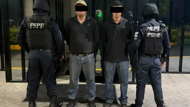 Camión de carga en un operativo de seguridad en Silao, Guanajuato