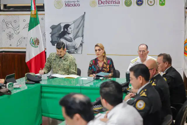 Reunión de autoridades en la Novena Región Militar en Acapulco, Guerrero