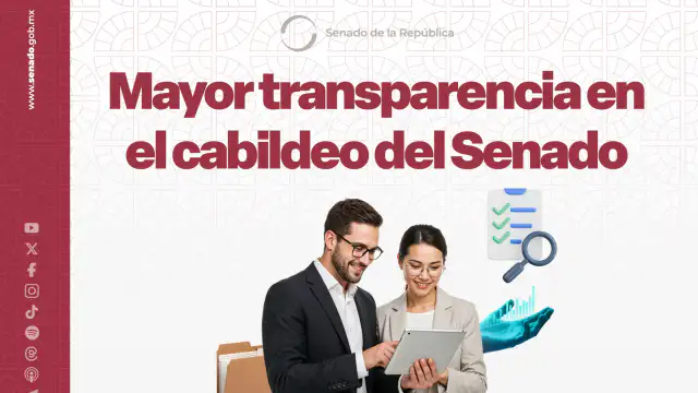 Sesión del Senado de la República con legisladores en el pleno