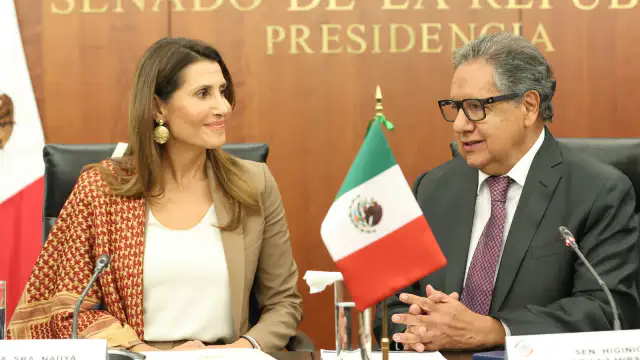 Reunión entre el presidente de la Mesa Directiva del Senado y la embajadora de Palestina en México