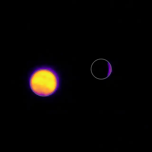 Fotografía de la Tierra y la Luna desde el espacio en luz visible e infrarroja térmica