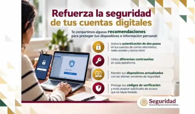 Persona revisando la configuración de seguridad de una cuenta en su teléfono