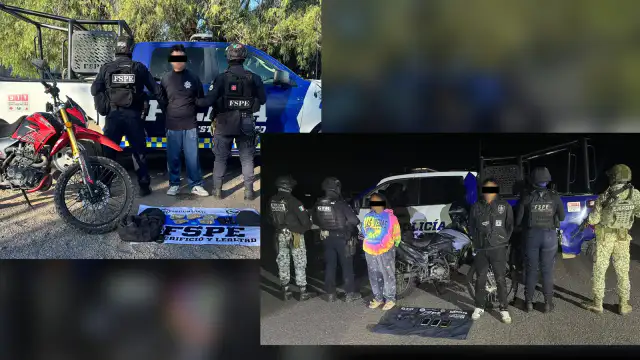 Elementos de seguridad durante un operativo en una carretera de Guanajuato