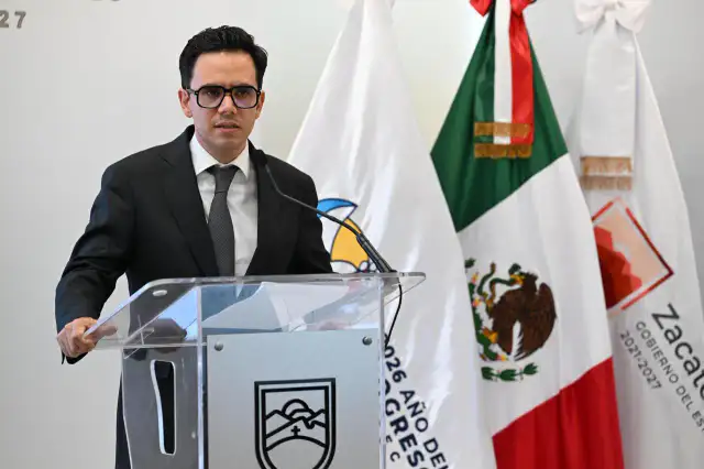 Conferencia de prensa de autoridades de Zacatecas sobre avances en investigación de multihomicidio.