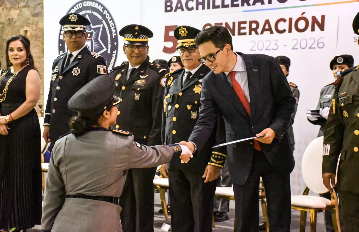 Ceremonia de graduación del Bachillerato General Policial en Zacatecas