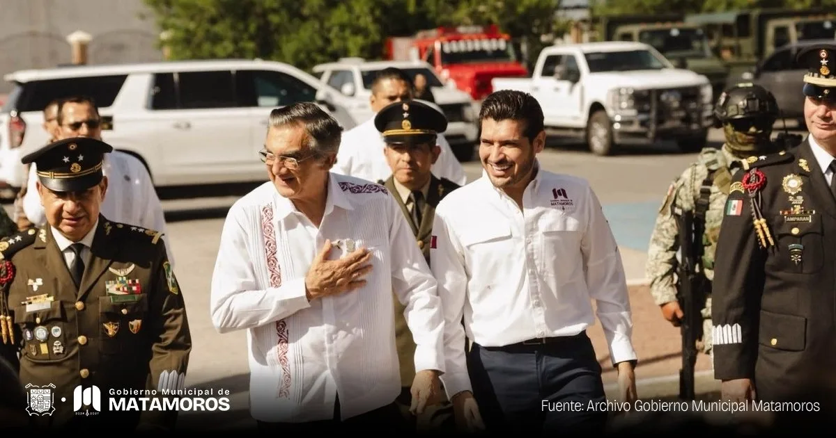 Inauguración de exposición militar al aire libre en Matamoros