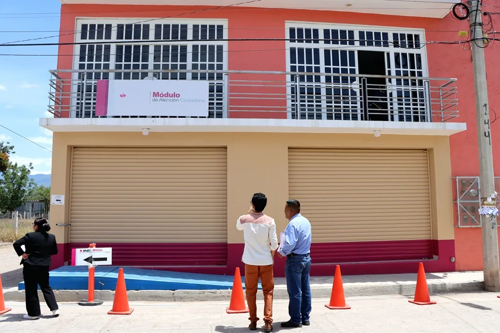 Fachada del Módulo de Atención Ciudadana del INE en Tlacolula de Matamoros, Oaxaca