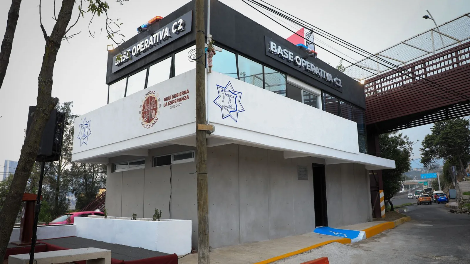 Módulo de seguridad rehabilitado en Naucalpan con videovigilancia y área de atención