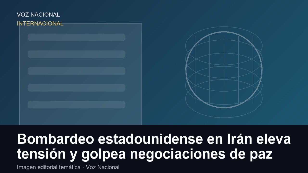 Bombardeo estadounidense en Irán eleva tensión y golpea negociaciones de paz