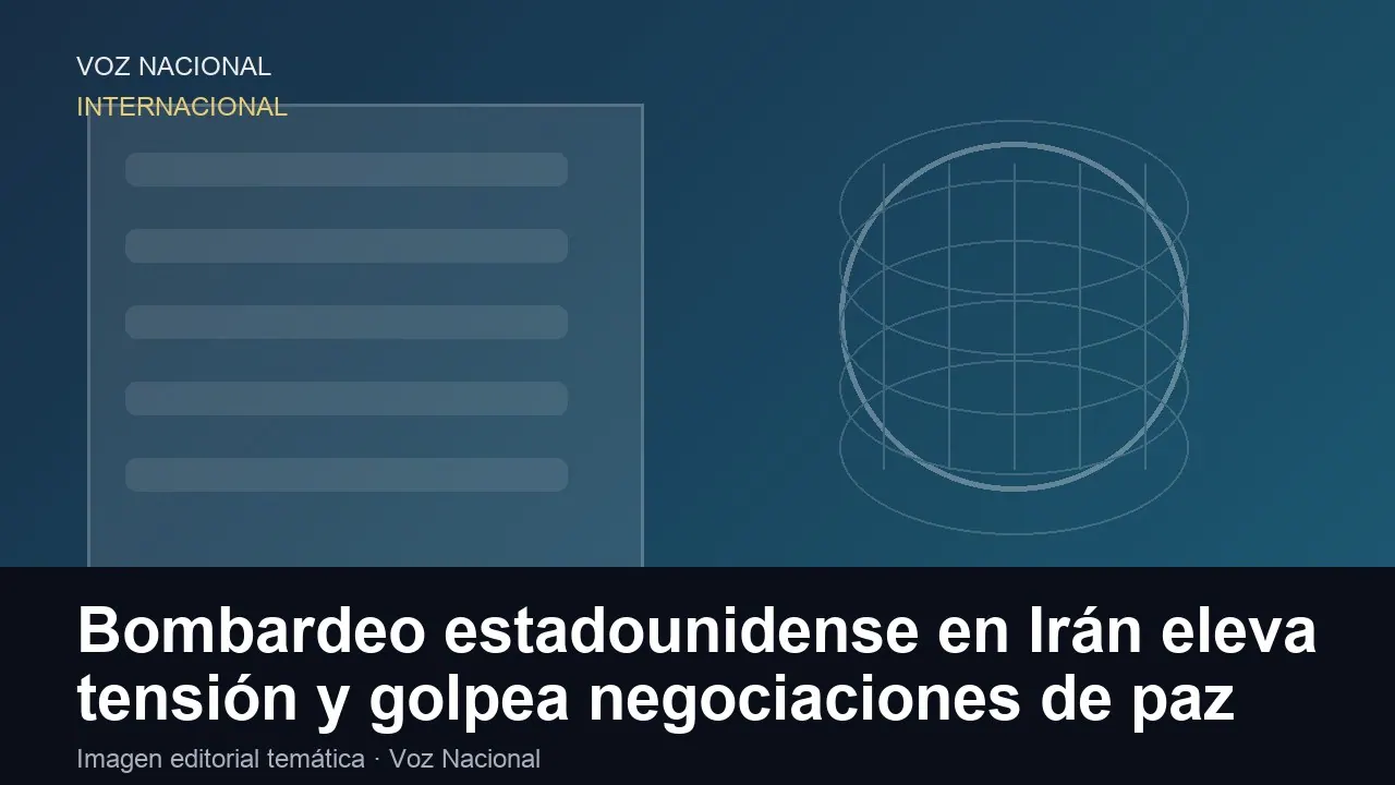 Bombardeo estadounidense en Irán eleva tensión y golpea negociaciones de paz