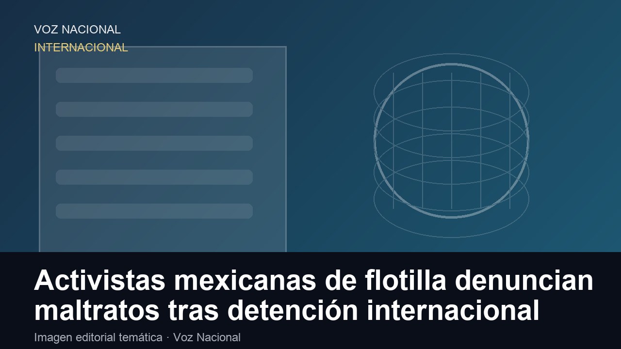 Activistas mexicanas de flotilla denuncian maltratos tras detención internacional
