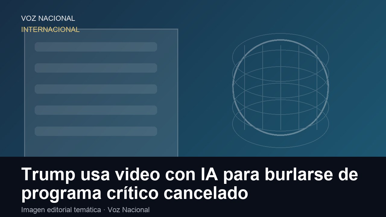 Trump usa video con IA para burlarse de programa crítico cancelado